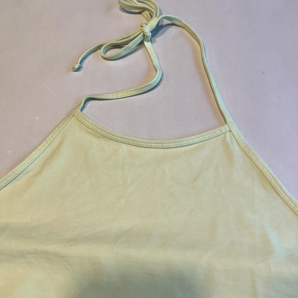 BP Womens Halter Top Sleeveless Crop Top Tie Neck Lime Green Plus‎ Size 3X - Picture 5 of 9
